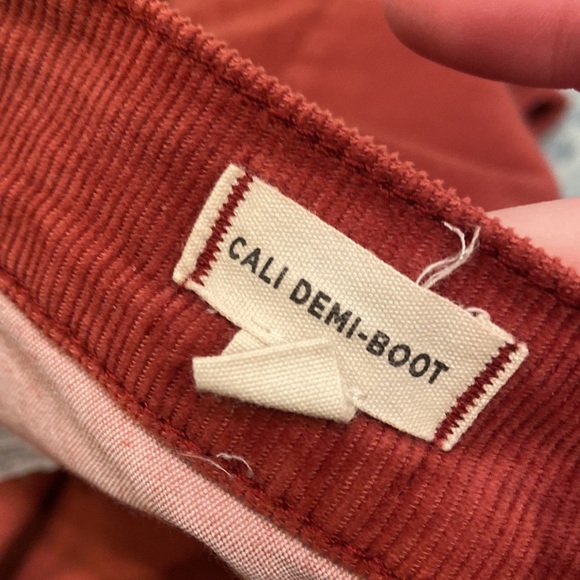 Madewell Orange Rust Corduroy Cali Demi Boot Pants - Picture 4 of 5
